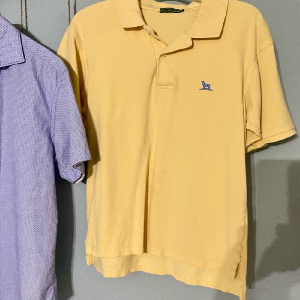 4 Men’s Shirts Size Small 2 Dress Shirts 2 T-shirts Yellow, Blue & Grey Adidas - Picture 3 of 10